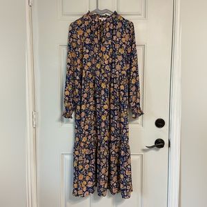 D8- LEVI’S Floral Cottage Core Peasant Midi Dress